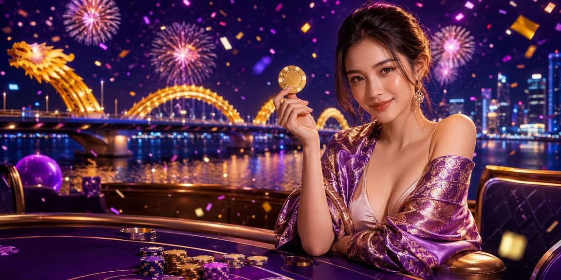 Người chơi tại Đà Nẵng thử game bài mới trên điện thoại dưới ánh đèn neon về đêm
