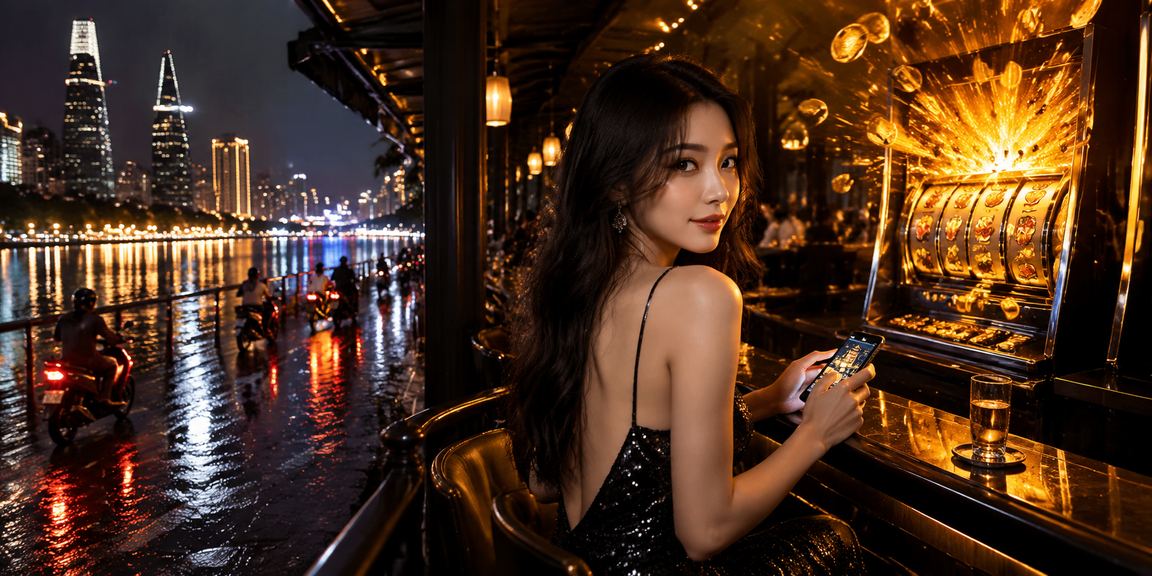 Không khí lễ hội slot game sôi động tại Hồ Chí Minh với ánh đèn neon rực rỡ